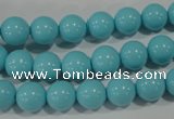 CTU1214 15.5 inches 12mm round synthetic turquoise beads