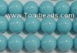 CTU1215 15.5 inches 14mm round synthetic turquoise beads