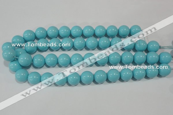 CTU1216 15.5 inches 16mm round synthetic turquoise beads