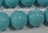 CTU1218 15.5 inches 20mm round synthetic turquoise beads