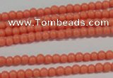 CTU1309 15.5 inches 2mm round synthetic turquoise beads