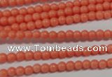 CTU1310 15.5 inches 3mm round synthetic turquoise beads