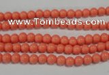 CTU1311 15.5 inches 4mm round synthetic turquoise beads