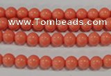 CTU1312 15.5 inches 6mm round synthetic turquoise beads