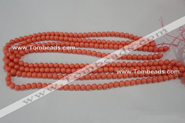 CTU1312 15.5 inches 6mm round synthetic turquoise beads