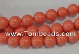 CTU1313 15.5 inches 8mm round synthetic turquoise beads