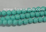 CTU1382 15.5 inches 6mm round synthetic turquoise beads