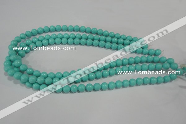 CTU1383 15.5 inches 8mm round synthetic turquoise beads