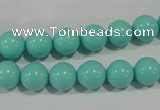 CTU1384 15.5 inches 10mm round synthetic turquoise beads