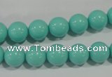CTU1385 15.5 inches 12mm round synthetic turquoise beads