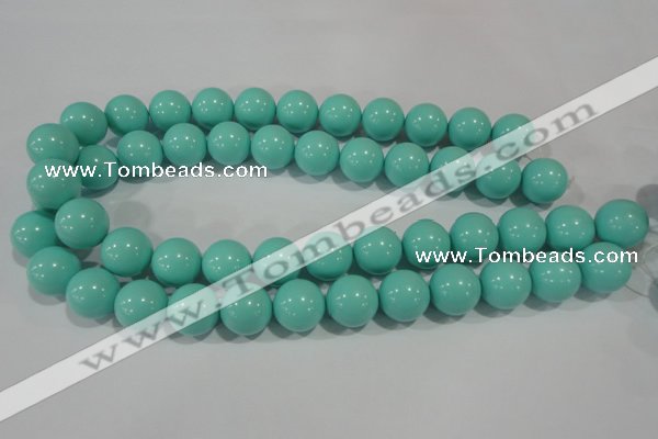 CTU1386 15.5 inches 14mm round synthetic turquoise beads