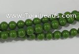 CTU1392 15.5 inches 6mm round synthetic turquoise beads