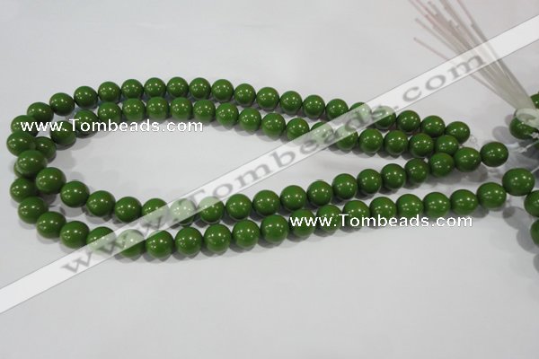 CTU1395 15.5 inches 12mm round synthetic turquoise beads