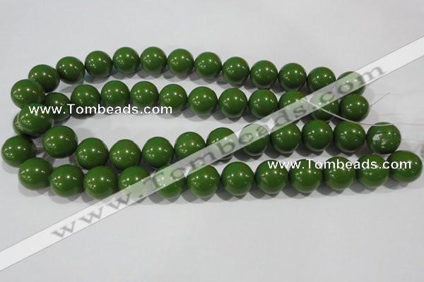 CTU1396 15.5 inches 14mm round synthetic turquoise beads