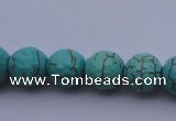 CTU14 15.5 inches 10mm faceted round blue turquoise beads Wholesale