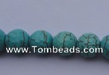 CTU14 15.5 inches 10mm faceted round blue turquoise beads Wholesale