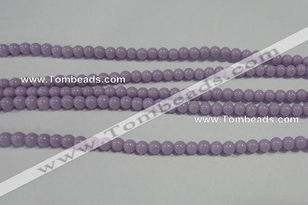 CTU1401 15.5 inches 4mm round synthetic turquoise beads