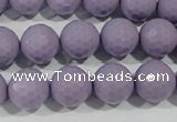 CTU1414 15.5 inches 12mm faceted round synthetic turquoise beads