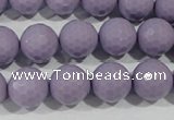 CTU1414 15.5 inches 12mm faceted round synthetic turquoise beads