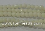 CTU1441 15.5 inches 3mm faceted round synthetic turquoise beads