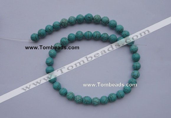 CTU15 15.5 inches 12mm faceted round blue turquoise beads Wholesale