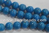 CTU1620 15.5 inches 4mm round synthetic turquoise beads