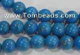 CTU1621 15.5 inches 6mm round synthetic turquoise beads