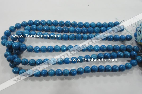 CTU1622 15.5 inches 8mm round synthetic turquoise beads