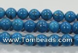 CTU1623 15.5 inches 10mm round synthetic turquoise beads