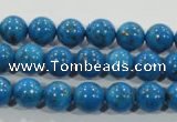 CTU1624 15.5 inches 12mm round synthetic turquoise beads