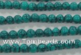 CTU1672 15.5 inches 6mm round synthetic turquoise beads