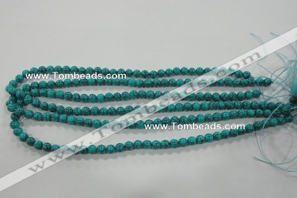 CTU1672 15.5 inches 6mm round synthetic turquoise beads