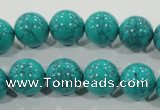 CTU1676 15.5 inches 14mm round synthetic turquoise beads