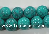 CTU1677 15.5 inches 16mm round synthetic turquoise beads