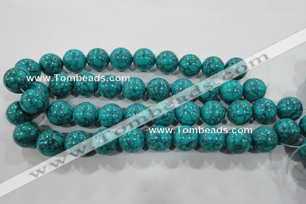 CTU1679 15.5 inches 20mm round synthetic turquoise beads