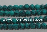 CTU1681 15.5 inches 4mm faceted round synthetic turquoise beads