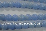 CTU1731 15.5 inches 4mm round synthetic turquoise beads