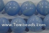 CTU1739 15.5 inches 20mm round synthetic turquoise beads