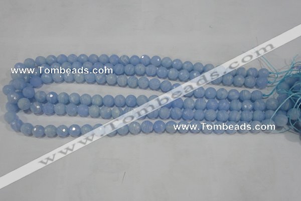 CTU1743 15.5 inches 8mm faceted round synthetic turquoise beads