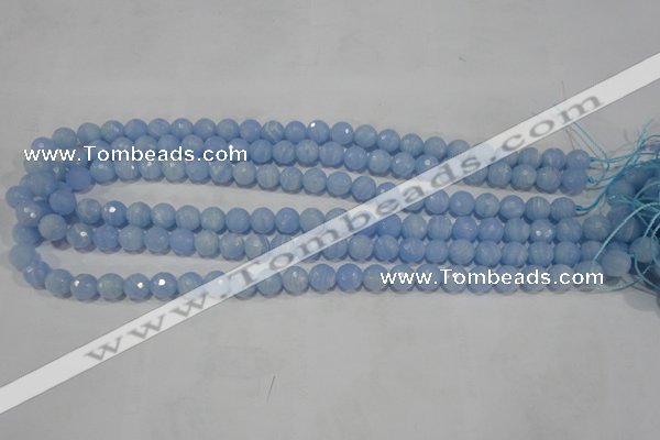 CTU1743 15.5 inches 8mm faceted round synthetic turquoise beads