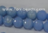 CTU1744 15.5 inches 10mm faceted round synthetic turquoise beads