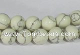 CTU1792 15.5 inches 6mm round synthetic turquoise beads