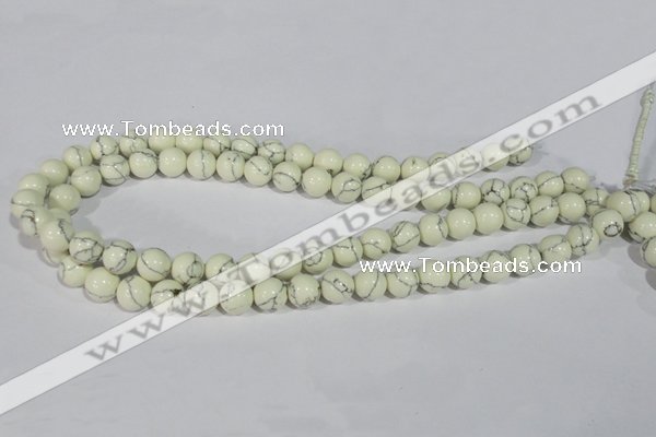 CTU1792 15.5 inches 6mm round synthetic turquoise beads