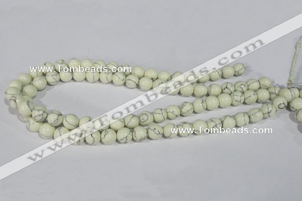 CTU1793 15.5 inches 8mm round synthetic turquoise beads