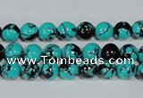 CTU1802 15.5 inches 6mm round synthetic turquoise beads