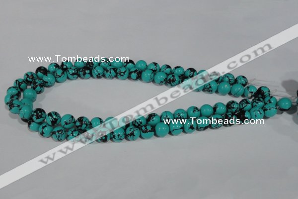 CTU1804 15.5 inches 10mm round synthetic turquoise beads