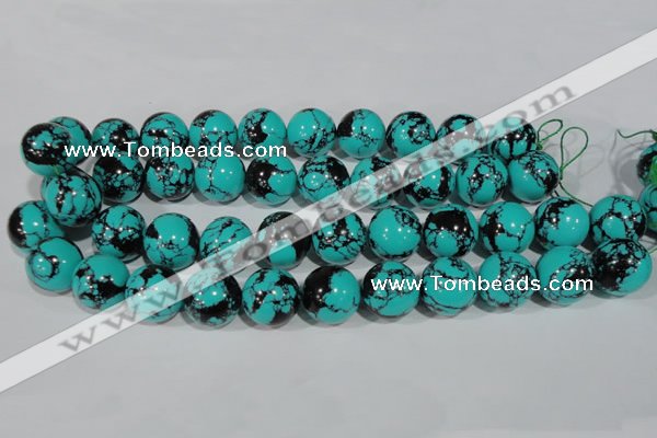 CTU1808 15.5 inches 18mm round synthetic turquoise beads