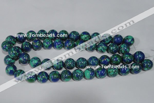 CTU1817 15.5 inches 16mm round synthetic turquoise beads