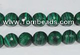 CTU1824 15.5 inches 10mm faceted round synthetic turquoise beads