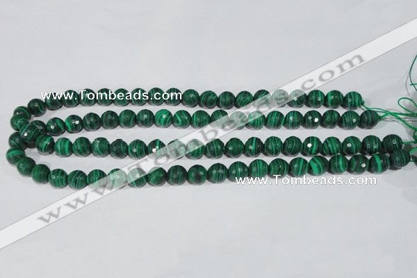 CTU1824 15.5 inches 10mm faceted round synthetic turquoise beads